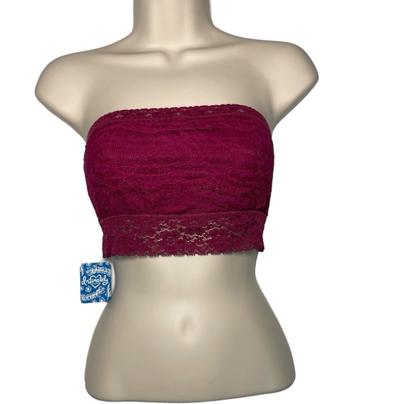 Free People Other - Free people lace bandeau top NWT. Boysenberry in color.